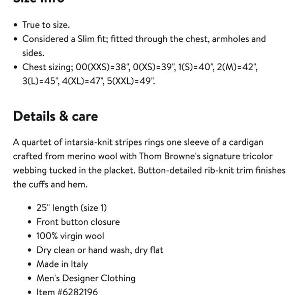 Thom Browne: 4-Bar Merino Wool Cardigan (Navy, Size 4) - Picture 6 of 6